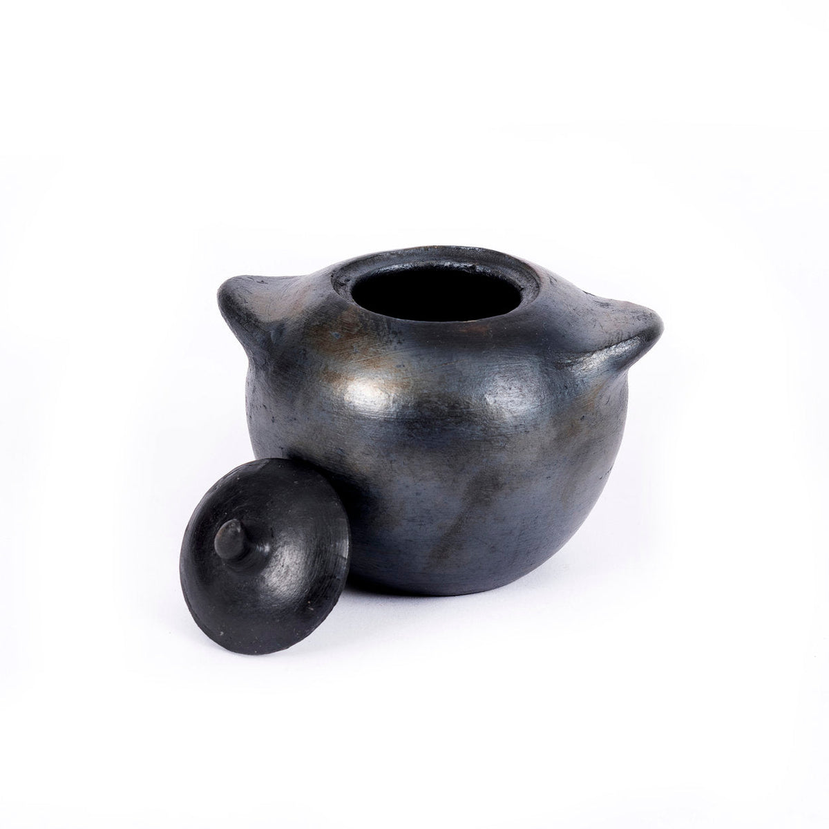 Bazar Bizar Terracotta Voorraadpot Burned Zwart 15 x 13 x 14 cm
