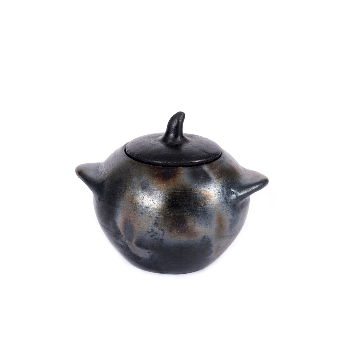 Bazar Bizar Terracotta Voorraadpot Burned Zwart 11 x 7 x 9 cm