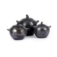 Bazar Bizar Terracotta Voorraadpot Burned Zwart 11 x 7 x 9 cm