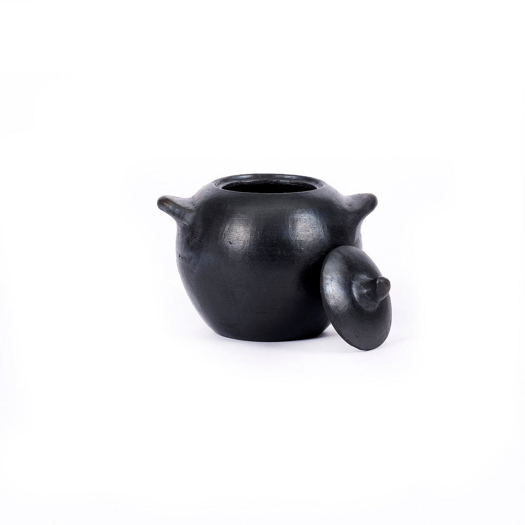 Bazar Bizar Terracotta Voorraadpot Burned Zwart 11 x 7 x 9 cm