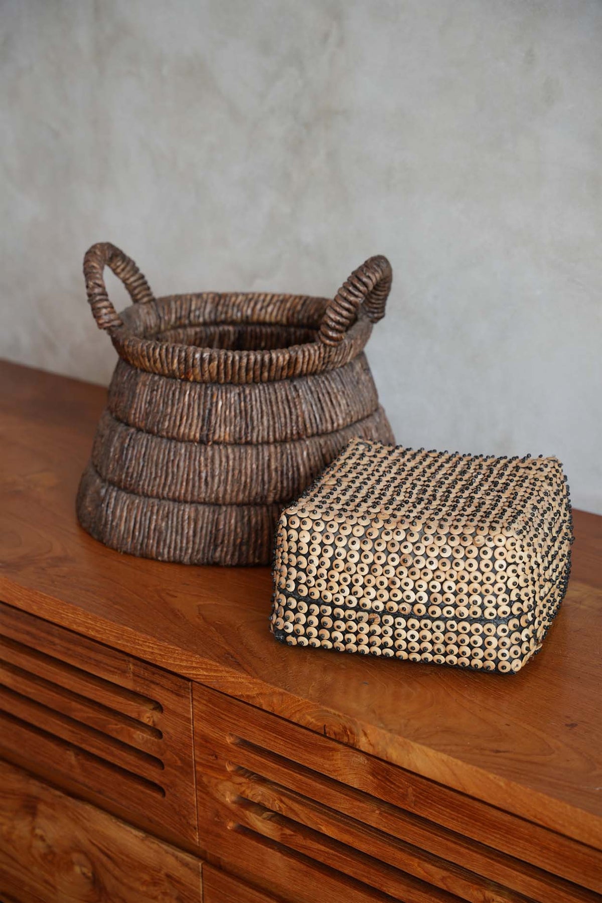 Bazar Bizar Bananenblad Mand Grace Naturel Ø42 x H33 cm