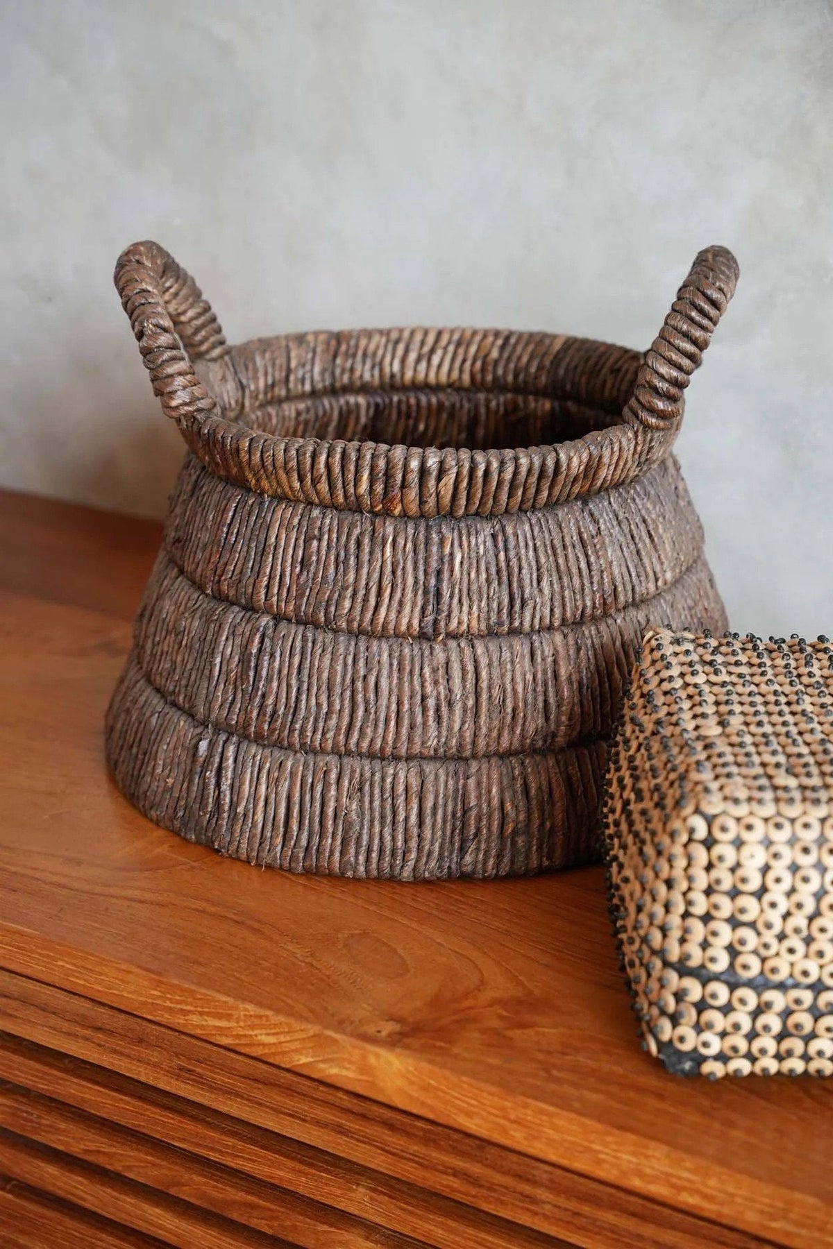 Bazar Bizar Bananenblad Mand Grace Naturel Ø42 x H33 cm
