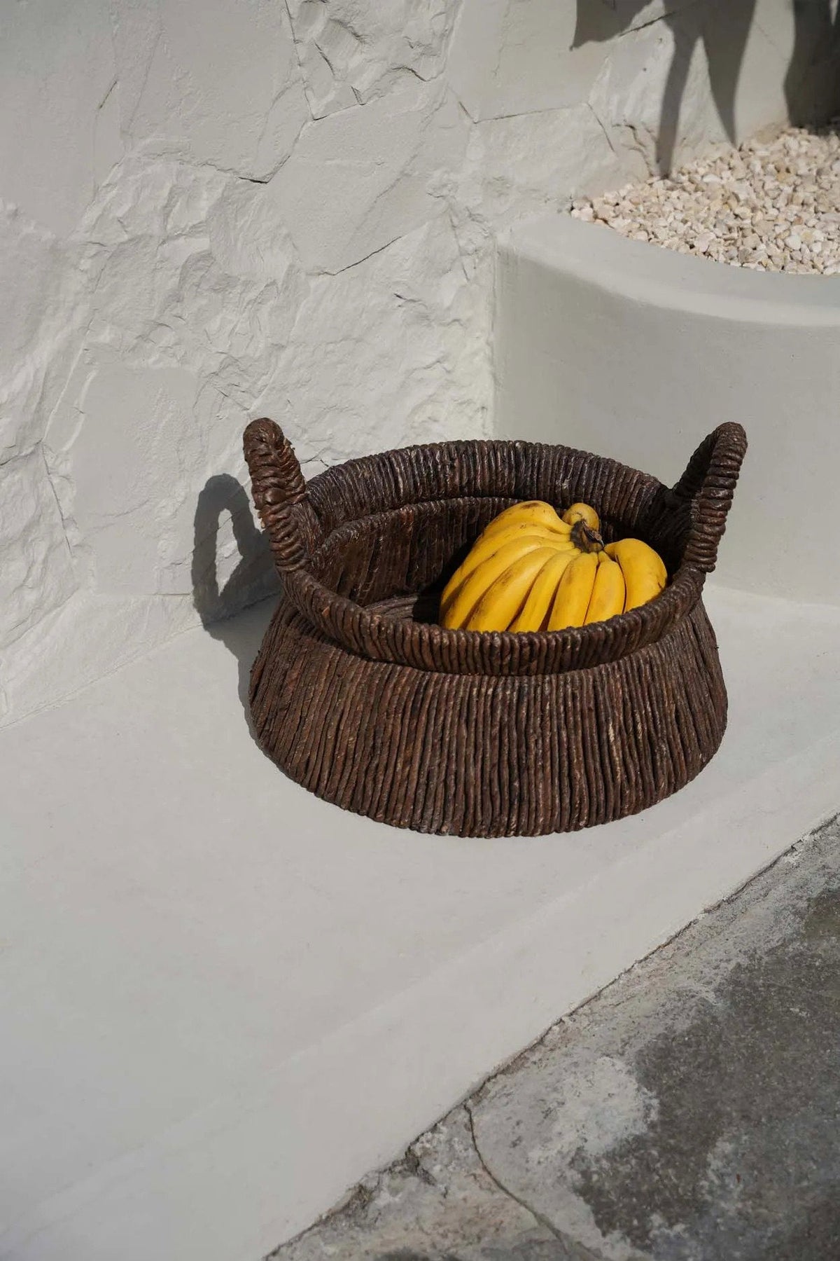Bazar Bizar Bananenblad Mand Chizara Naturel Ø42 x H26 cm