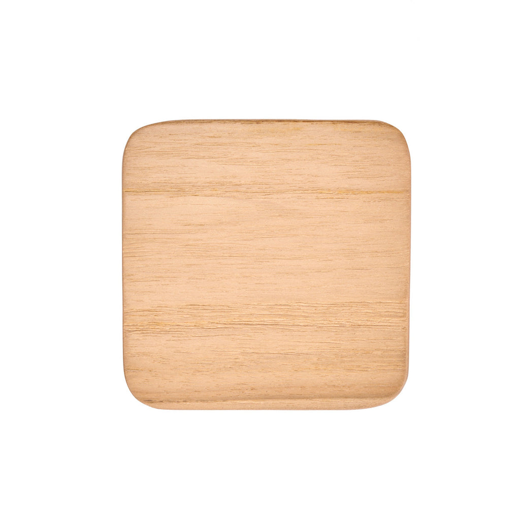 Bazar Bizar Teakhouten Onderzetter Medium Naturel rustiek 10 x 10 cm