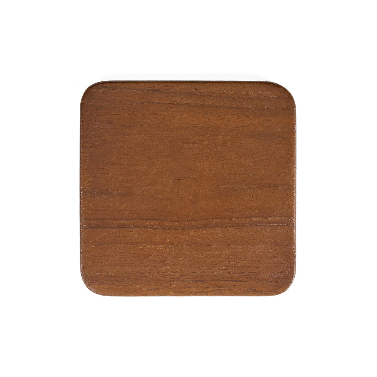 Bazar Bizar Teakhouten Onderzetter Smooth Donkerbruin 10 x 10 cm