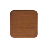 Bazar Bizar Teakhouten Onderzetter Smooth Donkerbruin 10 x 10 cm