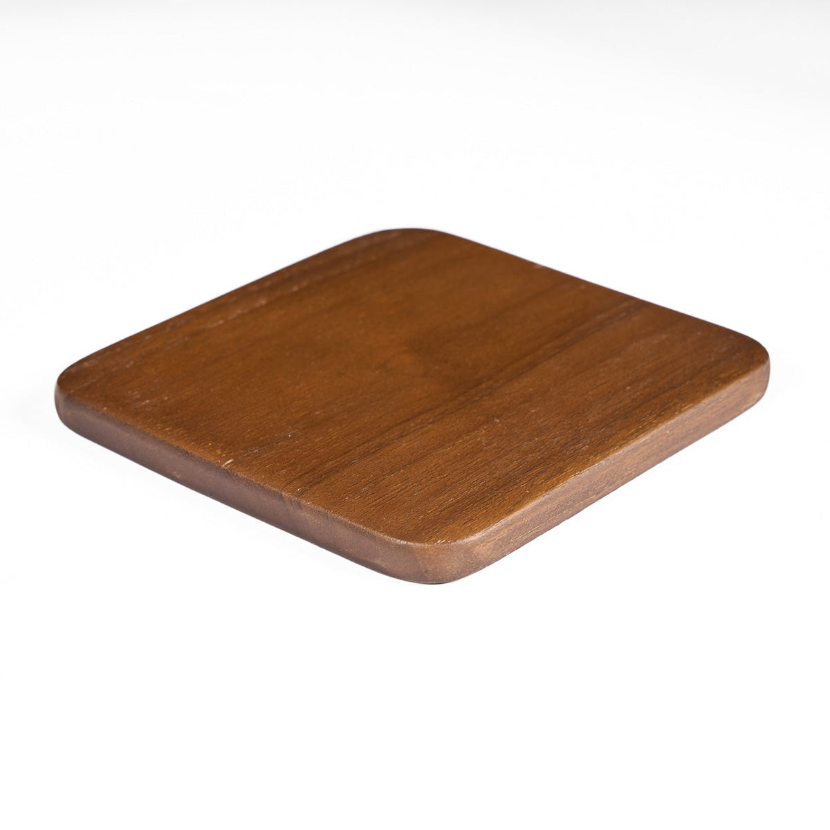 Bazar Bizar Teakhouten Onderzetter Smooth Donkerbruin 10 x 10 cm