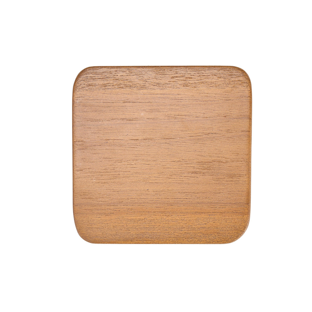 Bazar Bizar Teakhouten Onderzetter Smooth Naturel/Bruin 10 x 10 cm
