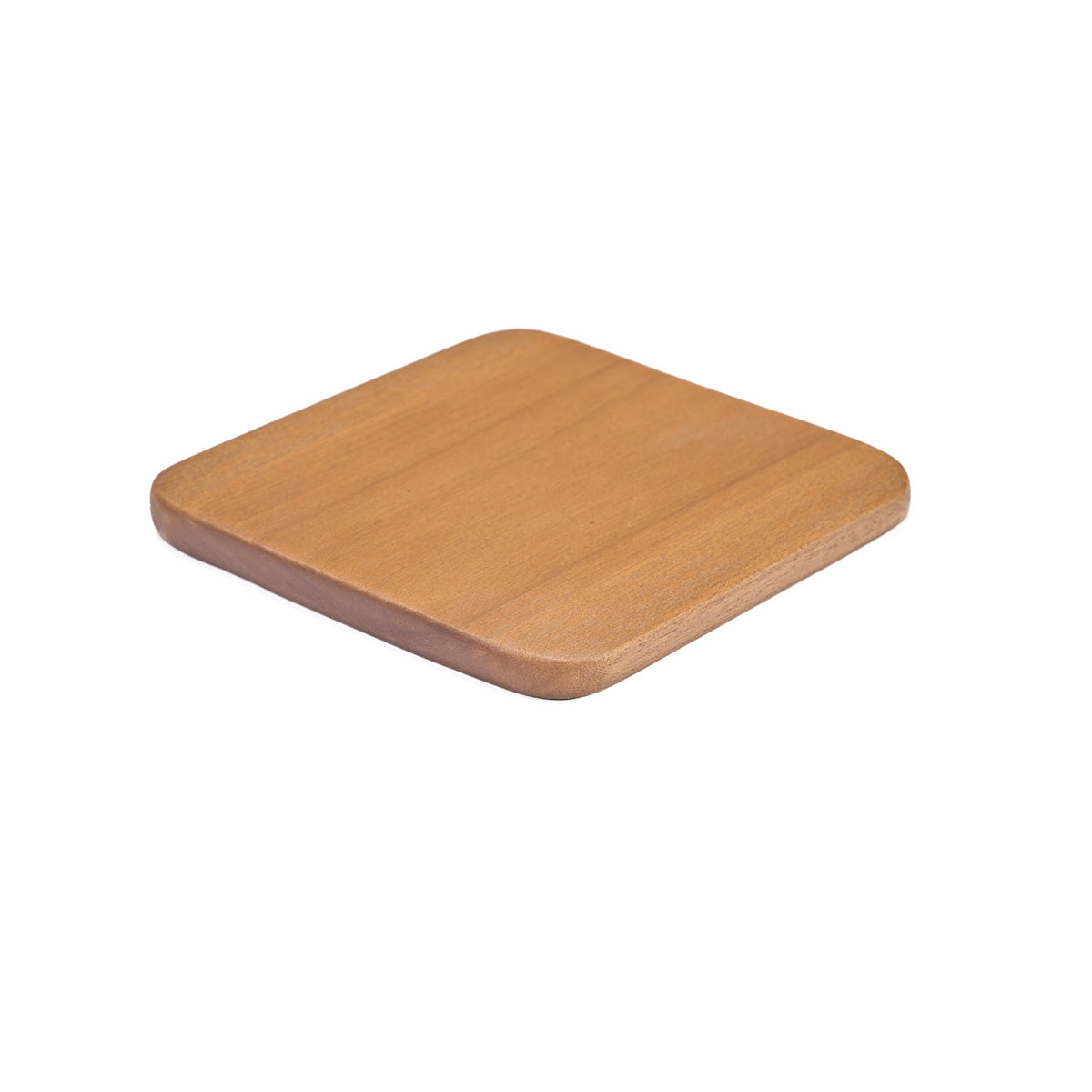 Bazar Bizar Teakhouten Onderzetter Smooth Naturel/Bruin 10 x 10 cm