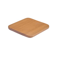 Bazar Bizar Teakhouten Onderzetter Smooth Naturel/Bruin 10 x 10 cm