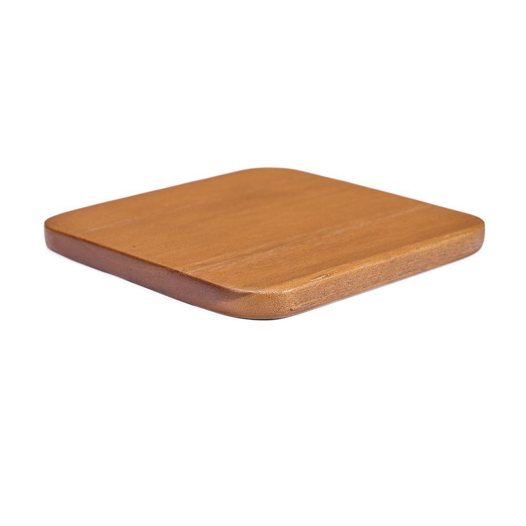 Bazar Bizar Teakhouten Onderzetter Smooth Middelbruin 10 x 10 cm