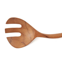 Bazar Bizar Teakhouten Saladevork Twisted Naturel L27 cm