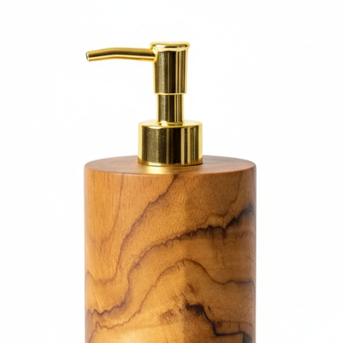 Bazar Bizar Teakhouten Zeepdispenser Naturel Ø7,5 x H20 cm