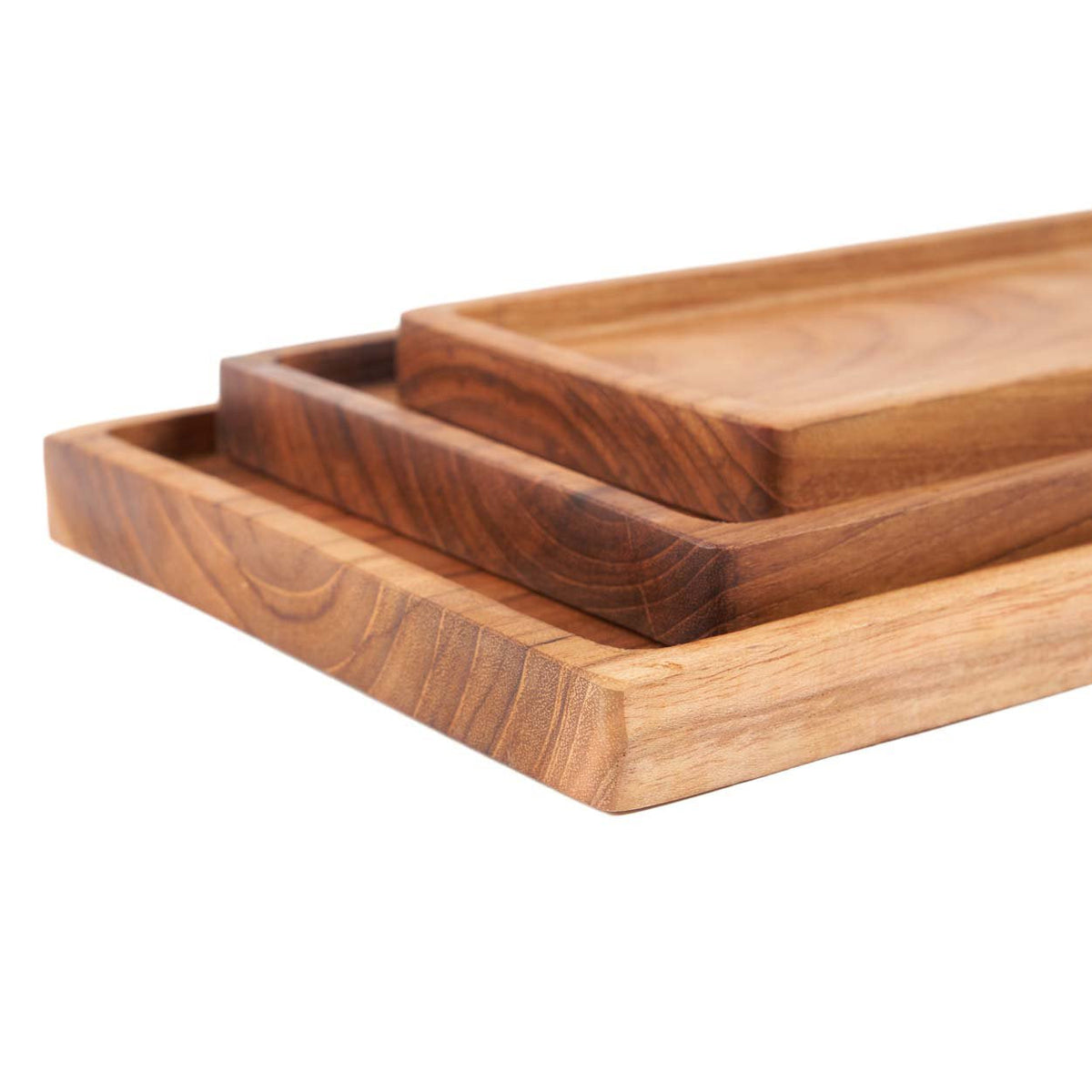 Bazar Bizar Teakhouten Dienblad Gormandize Naturel 20 x 11 cm