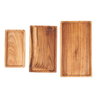 Bazar Bizar Teakhouten Dienblad Gormandize Naturel 20 x 11 cm