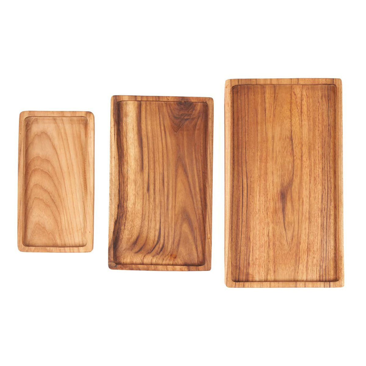 Bazar Bizar Teakhouten Dienblad Gormandize Naturel 20 x 11 cm